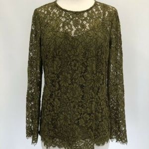 Tall lace top with built-in cami